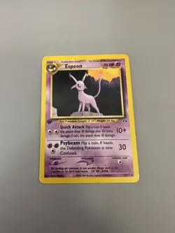 Pokemon Card Neo Discovery 1st Edition Non Holo Rare Espeon 20/75 WOTC - Image 1
