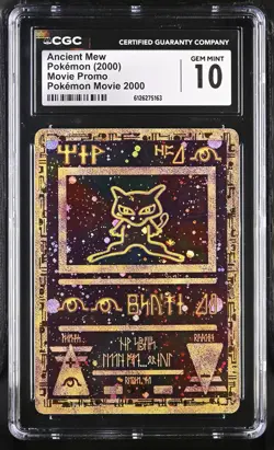 CGC 10 GEM MINT Ancient Mew 2000 Movie Promo Reverse Holo Pokemon Card - Image 1
