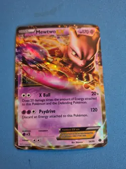 Pokemon TCG Mewtwo-EX Next Destinies 54/99 Holo Ultra Rare DAMAGED - Image 1