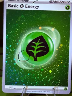 Pokemon 151 Grass Energy 001 - 1 Swirl - Cosmos Holo NM/M - Image 1