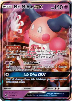 Mr. Mime GX - 56/168 - Ultra Rare DMG, English Pokemon Celestial Storm - Image 1