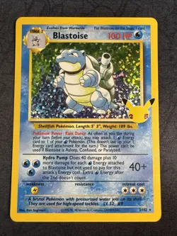 Blastoise 2/102 Celebrations: Classic Collection Holo Pokemon - Image 1