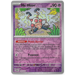 Mr. Mime 122/165 Rare 151 Pokemon Reverse Holo Near Mint - Image 1