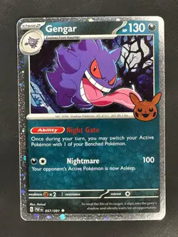 GENGAR 057/091 HOLOFOIL TRICK OR TRADE 2024 POKEMON COSMOS HOLO NM - Image 1