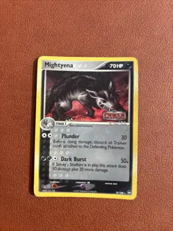 2007 POKEMON EX POWER KEEPERS 18 MIGHTYENA-REVERSE FOIL - Image 1
