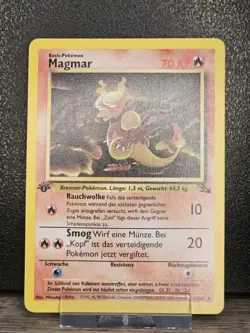 Pokemon Pokemon Fossil Magmar 39/62 - 1. Edition Deutsch Karte - Image 1