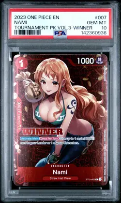 2023 ONE PIECE PROMOS TOURNAMENT PACK VOL.3-WINNER #007 NAMI PSA 10 - Image 1