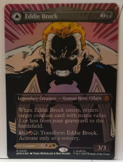 Magic The Gathering FOIL Eddie Brock #233 (Borderless), Marvel's Spider-Man - Image 1