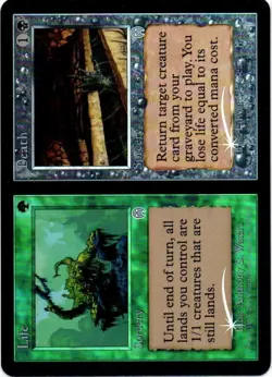 MTG: Apocalypse: Foil Life // Death: Lightly Played Condition - Image 1