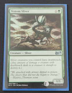 MTG Venom Sliver- Core Set 2015 (M15)-#205/269-Uncommon-Regular-LP - Image 1