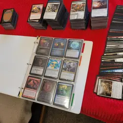 7 Pages of FOILS MTG Cards Collection in Binder. And 1,000+ Random Magic Cards - Image 1