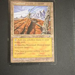 Wasteland Tempest Regular Land Uncommon Wizards 1997 #330 - Image 1