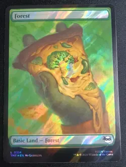 MTG TMNT - Forest - Surge Foil Full Art Pizza Land - Image 1