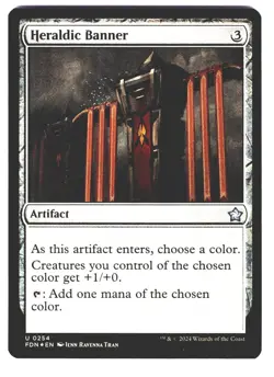 Heraldic Banner FOIL U Foundations 254 NM MTG Magic - Image 1