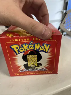 Pokemon CHARIZARD 23k Gold Plated Trading Card & Pokeball Burger King ROUGH BOX - Image 3