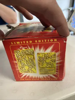 Pokemon CHARIZARD 23k Gold Plated Trading Card & Pokeball Burger King ROUGH BOX - Image 4