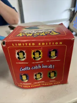 Pokemon CHARIZARD 23k Gold Plated Trading Card & Pokeball Burger King ROUGH BOX - Image 5