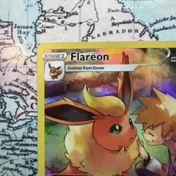 Pokemon TCG Flareon Holo Rare Trainer Gallery Card TG01/TG30 Brilliant Stars - Image 2