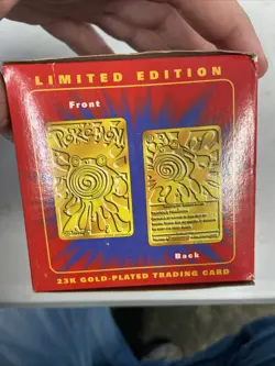 Pokemon POLIWHIRL 23K Gold Plated Trading Card 1999 Burger King Promo SEALED - Image 2