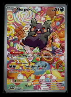 Pokemon TCG Morpeko Paradox Rift Holo Illustration Card 206/182 NM - Image 1