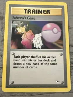 Pokemon Gym Heroes Sabrina's Gaze 125/132 Trainer VLP 2000 SHARP CARD SEE PICS - Image 1