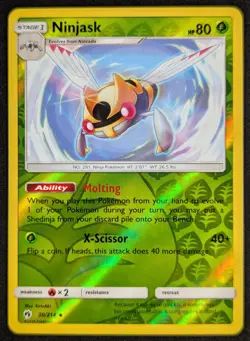 Ninjask 2018 Lost Thunder Reverse Holo Pokemon Card 30/214 (NM) - Image 1