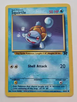 Vintage Squirtle Team Rocket 68/82 Pokemon Card LP 1999-2000 LP - Image 1
