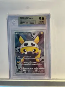 BGS 9.5Team Skull Pretend Pikachu 013/SM-P Promo Holo Pokemon Card Japanese 2016 - Image 1