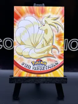 Ninetales 38 Topps Series 1 TV Animation Blue Logo Pokemon Card Regular MP - Image 2