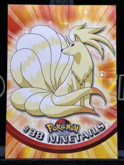 Ninetales 38 Topps Series 1 TV Animation Blue Logo Pokemon Card Regular MP - Image 3