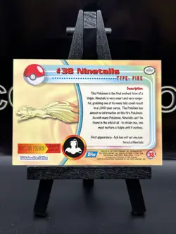 Ninetales 38 Topps Series 1 TV Animation Blue Logo Pokemon Card Regular MP - Image 5