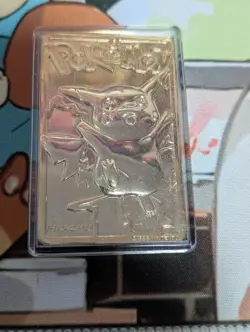 Pokemon 23K Gold Plated PIKACHU Trading Card 1999 Burger King Limited Edition - Image 1