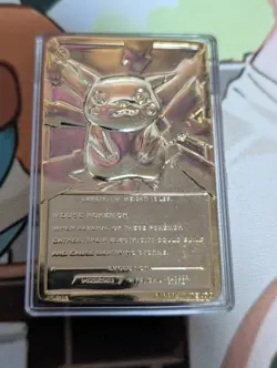 Pokemon 23K Gold Plated PIKACHU Trading Card 1999 Burger King Limited Edition - Image 2
