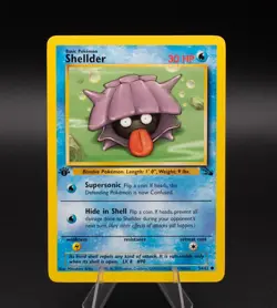 Shellder Pokemon Card 1st Edition Fossil Set Common 54/62 1999 WOTC - Image 1