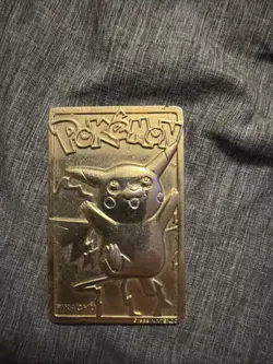 Pikachu Pokemon Card 23k Gold Plated Limited Edition Burger King 1999 Nintendo - Image 1