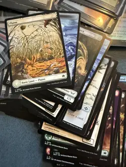 1000 MAGIC THE GATHERING LANDS / Tokens LOT BASIC FULL ART FOILS - Image 4