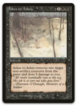 Ashes to Ashes (NM) The Dark DRK Magic MTG - Image 1