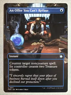 MTG / An Offer You Can't Refuse / FDN / #311 Regular (Borderless) Uncommon / NM - Image 1
