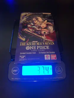 ONE PIECE TCG The Azure Sea’s Seven Booster Pack Sleeved SEALED Weighed - Image 1