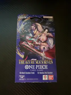 ONE PIECE TCG The Azure Sea’s Seven Booster Pack Sleeved SEALED Weighed - Image 3