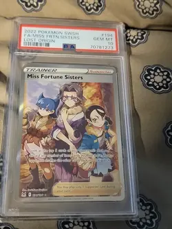 FREE CARD! PSA 10 Full Art Miss Fortune Sisters SR 2022 Pokemon Lost Origin #209 - Image 3