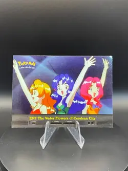 Topps Pokemon TV Edition EP7 the Water Flowers of Cerulean City Blue Logo - Image 1