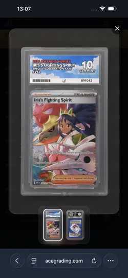 Iris’s Fighting Spirit SIR 292/217 | Pokemon TC- Ascended Heroes gem mint ace 10 - Image 1