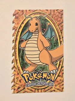 1999 Pokemon TOPPS The Movie Animation Non Holo DIE CUT Dragonite 12 of 12 - Image 1