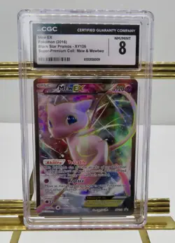 2016 Pokemon XY Black Star Promo Super-Prem Coll #XY126 Full Art/Mew EX CGC 8 - Image 1