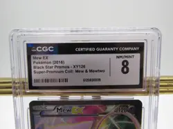 2016 Pokemon XY Black Star Promo Super-Prem Coll #XY126 Full Art/Mew EX CGC 8 - Image 2
