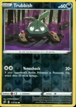 Trubbish 117/192 Rebel Clash Reverse Holo Near Mint NM Pokemon DNA GAMES - Image 1