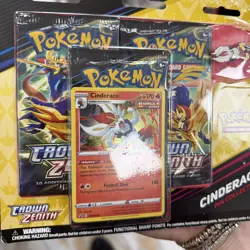 Pokemon Crown Zenith Cinderace Pin Collection 3 Pack Blister NEW/SEALED - Image 2