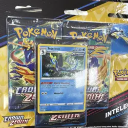 Pokemon Sword & Shield Crown Zenith 3 Pack Blister Pin Collection (Inteleon) - Image 2