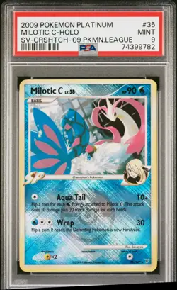 PSA 9 2009 Pokemon Platinum Supreme Victors Milotic C 35 League Promo Crshtch - Image 1